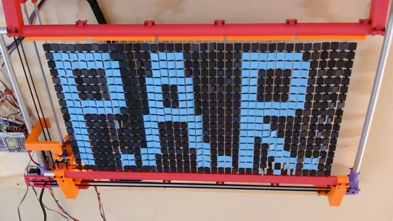 P.A.R. is a flip-squisk display that draws your pixel art