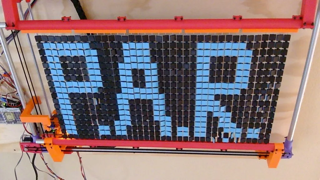P.A.R. is a flip-squisk display that draws your pixel art
